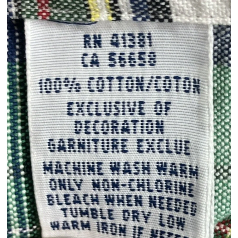 Polo Ralph Lauren 100% Cotton Green Plaid Button Down Shirt Men's XL‎